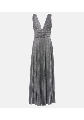 Dolce&Gabbana Metallic plisse cocktail dress