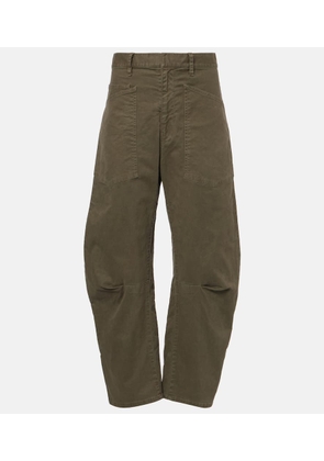 Nili Lotan Shon cotton twill barrel-leg pants