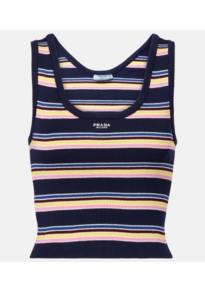 Prada Striped cotton tank top