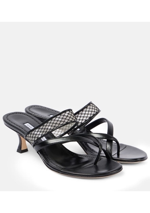 Manolo Blahnik Sulna 50 leather mules