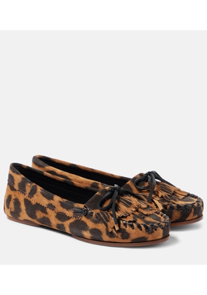 Paris Texas Indie leopard-print suede loafers