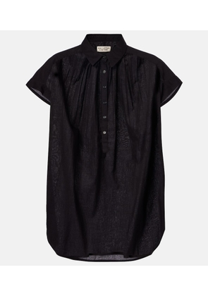 Nili Lotan Normandy shirred cotton blouse