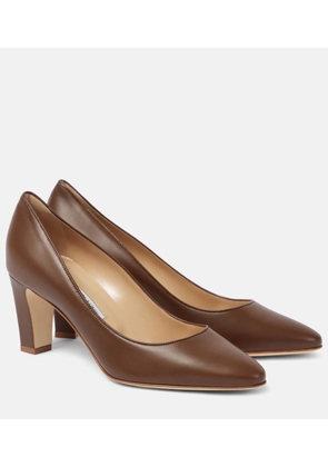 Manolo Blahnik Sikotto 70 leather pumps