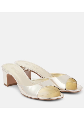 Paris Texas Lara 50 metallic leather mules