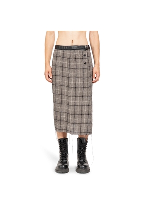 Linen Rayon Check Kilt