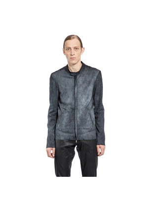 Coated Stretch Lambskin Biker Jacket