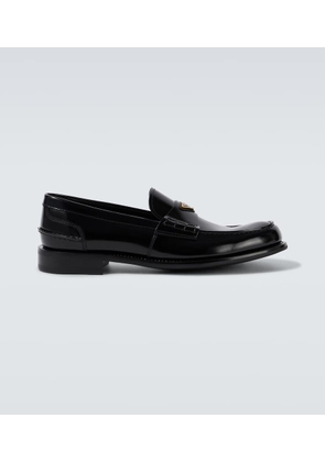 Prada Logo leather loafers