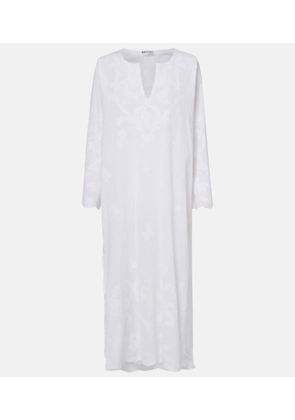 Juliet Dunn Embroidered cotton kaftan