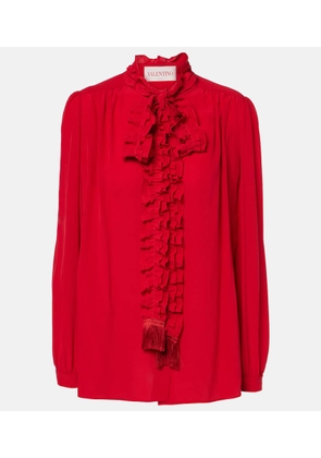 Valentino Ruffled silk crepe de chine blouse