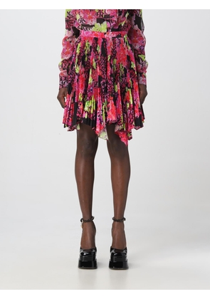 Orchid Versace skirt in pleated fabric