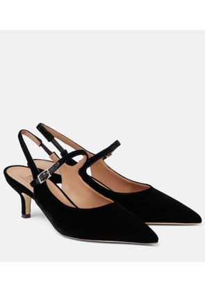 Malone Souliers Karla 45 velvet slingback pumps