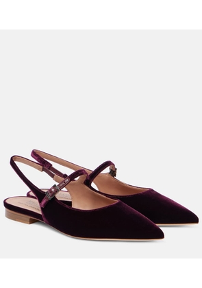 Malone Souliers Karla velvet slingback flats