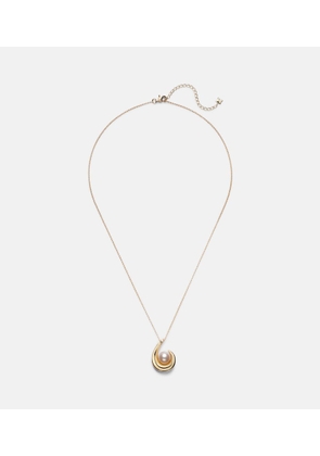 Mateo Pearl Curl 14kt gold pendant necklace with freshwater pearl