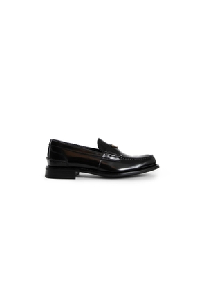 Brushed leather loafers