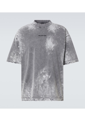 Balenciaga Distressed cotton-blend jersey T-shirt