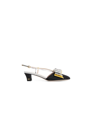 bowow slingback pumps in moiré fabric