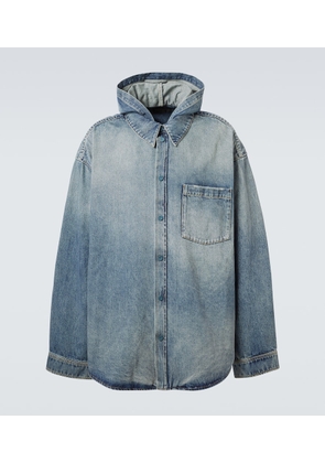 Balenciaga Hooded denim overshirt
