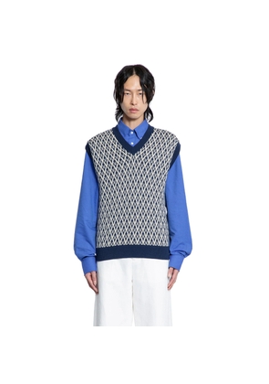 Wool Vest with Toute la V jacquard