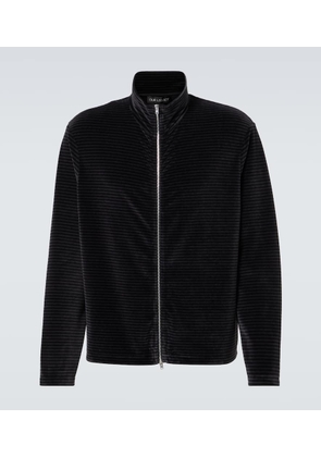 Our Legacy Shrunken striped cotton-blend track jacket