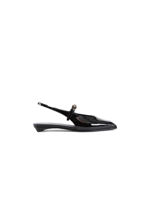 Patent leather slingback ballerinas