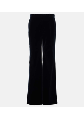 Chloe Cotton velvet flared pants