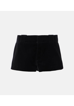 Chloe Cotton velvet shorts