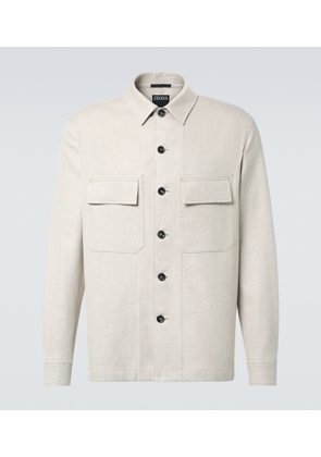 Zegna Linen, wool, and silk-blend overshirt