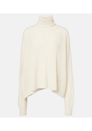 Chloe Pointelle wool-blend and silk turtleneck sweater
