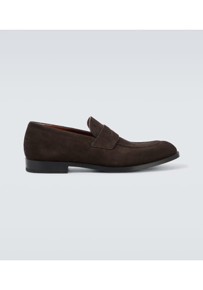 Zegna Suede penny loafers