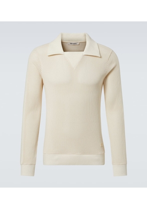 Wales Bonner Song cotton mesh polo shirt