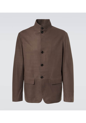 Zegna Il Conte leather jacket