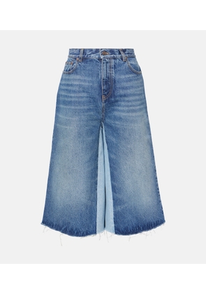 Chloe Patchwork high-rise denim culottes