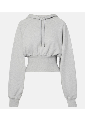 Adidas by Stella McCartney Cropped cotton jersey hoodie