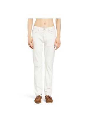 Distressed Straight Leg 5 Pocket Jeans