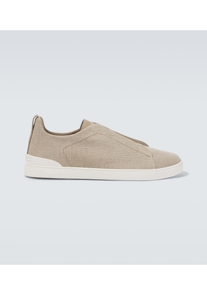 Zegna Triple Stitch canvas sneakers