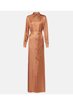 Tom Ford Belted silk twill shirt dress