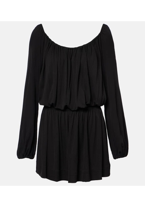 Saint Laurent Draped jersey minidress