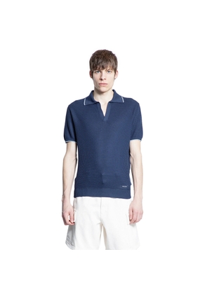 Silk Cotton Knit Polo Shirt