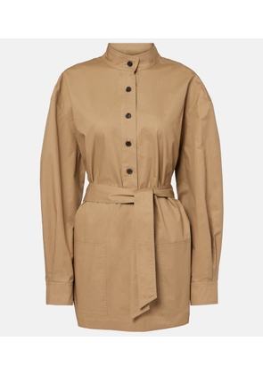 Saint Laurent Belted cotton serge tunic