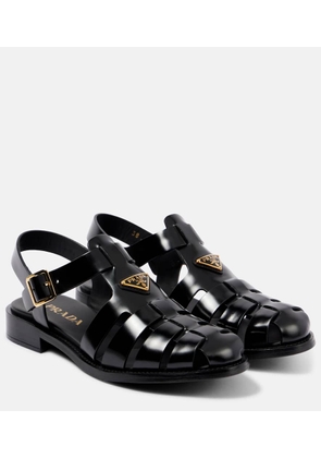 Prada Brushed leather fisherman sandals