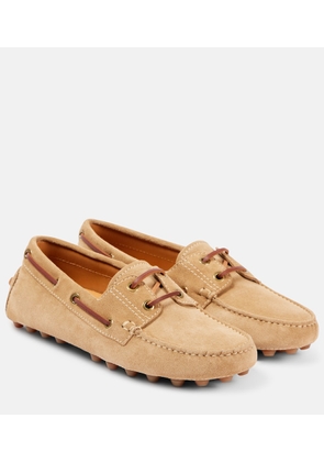 Tod's Gommino Bubble suede boat shoes