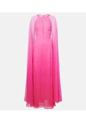 Tom Ford Ombre cutout silk crepon gown