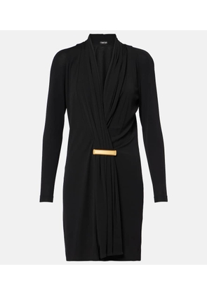 Tom Ford Draped crepe jersey cocktail dress