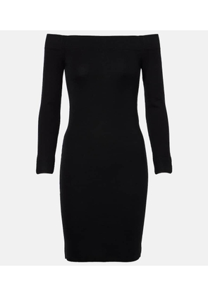 Tom Ford Off-shoulder cashmere and silk minidress