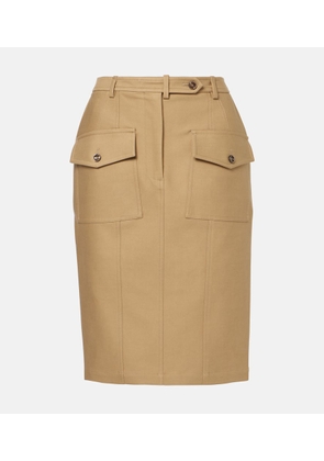 Tom Ford Cotton-blend tricotine midi skirt