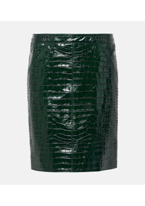 Tom Ford Croc-effect leather miniskirt