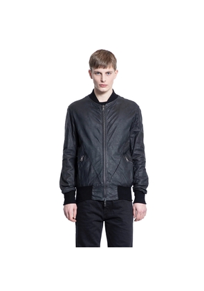 Matte Lambskin Bomber Jacket