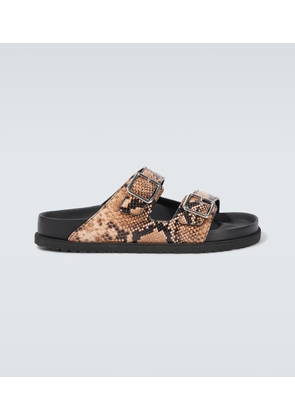 Birkenstock 1774 Arizona snake-effect leather sandals