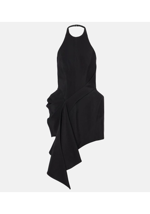 Mugler Asymmetric draped minidress