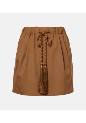 Max Mara Tabarin wool and silk-blend miniskirt